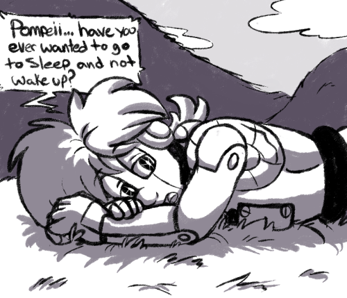 feeling sad so i make a sad drawing im ok tho so dont worry, just stressed out monte’s not ok tho u.u