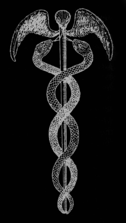 chaosophia218:Caduceus.The Caduceus is the staff carried by Hermes in Greek mythology and Hermes Tri