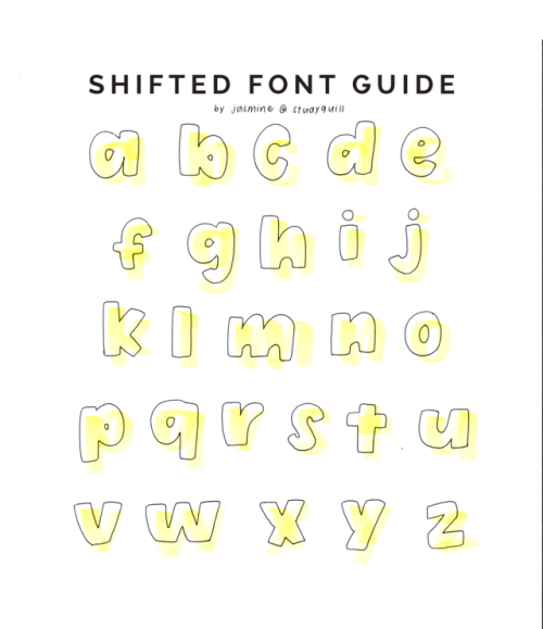 studyquill: another font reference sheet! video tutorial here 