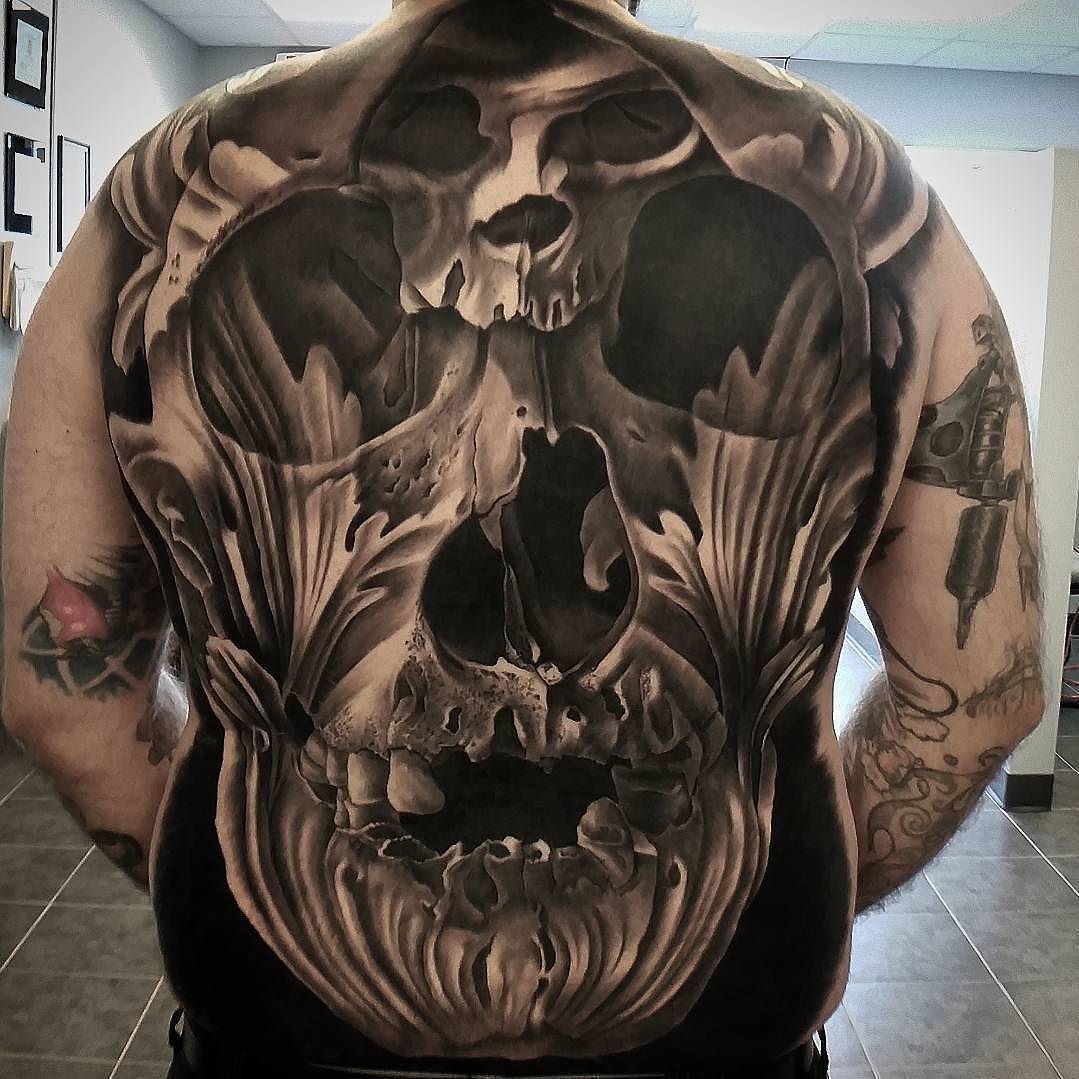 11 Skull Back Tattoo Ideas That Will Blow Your Mind  alexie