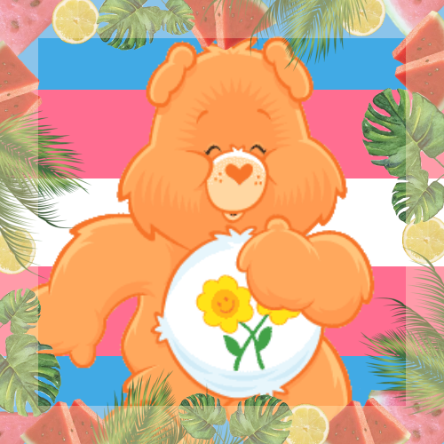 《 Summer Trans Friend Bear 》 // for Anon!500x500, free to use! please credit if used![ credit: borde