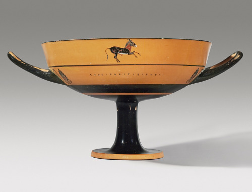 archaicwonder: Attic Greek  Black-Figure Cup attributed to the Tleson Painter, 6th Century BC I