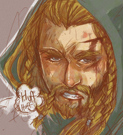 areyoutryingtodeduceme:  i told deanogoddamn that I would draw her Fili and omg I did not mean to draw him so roughed up but :| 