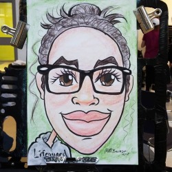 Doing caricatures today at the Malden Music