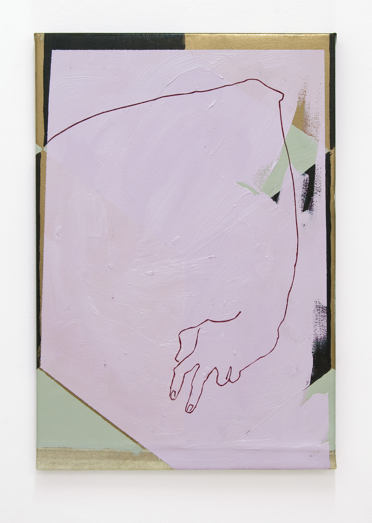 christianweidner:  Christian Weidner, Two shots, 2014, Oil / Gold lacquer on canvas,