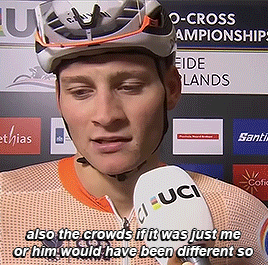 Mathieu Van Der Poel Being Asked If He Had A Word For Wout Van Aert After The Cyclocross World Championships
