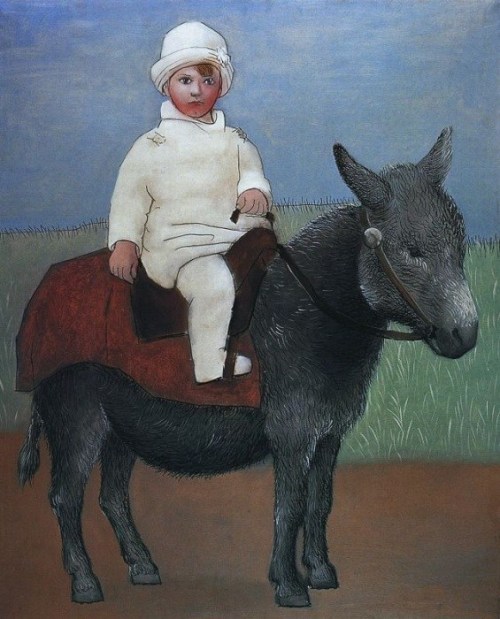 Paulo on a donkey. (1923) Pablo Picasso.