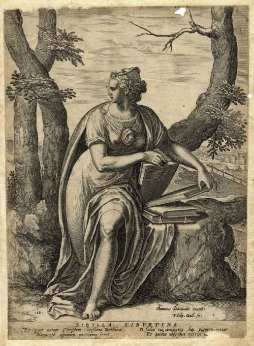 hismarmorealcalm: (After Michelangelo) Philippe Galle (1537 - 1612) Engraving of the Sibilla Er