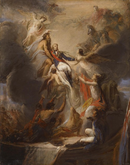 Pierre Nicolas Legrand (French; 1758–1829)The Apotheosis of NelsonOil on paper mounted on canvas, ca