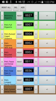 Miss Tookie likes to track her training progress of me. Here&rsquo;s the counts for the year!