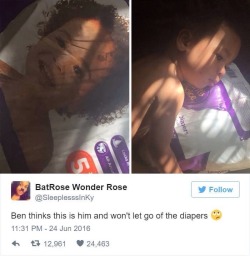 elionking:  tracysactivism:  karayray1:  Im in love with this post. Its so pure and precious   Representation matters.  Even so young as seeing yourself on a diaper