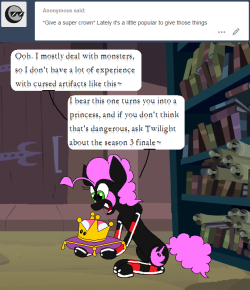 darkfiretaimatsu: Let’s just put this away and maybe ask me about it again later in the month when there’s more than two days to consider the possibilities~ Man, princesses, huh? They sure are more powerful than anypony could ever predict~  &hellip;sad