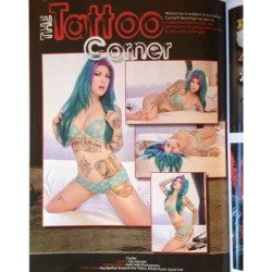 missmischiefchaos:  Current Issue of The Horse by Keith Selle #model #modelmissmischief #tattoo #tattoos #tattooed #magazine #mag #thehorse #chopper #bc #ink #inked #girlswithink #bluehair #pinup #piercings #keithselle #vegas #lasvegas #vegastattoo 