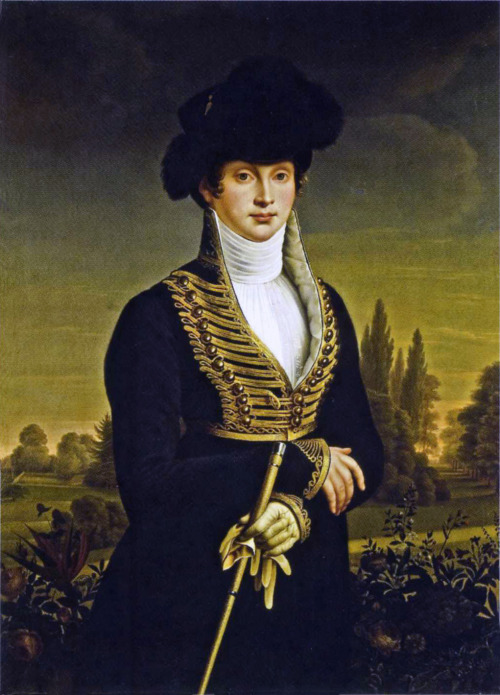 Queen Louise of Prussia in a riding habit by Wilhelm Ternite, 1809