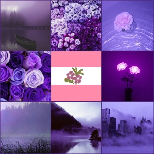 sapphic board with purple roses and foggy lakes for anon -Mod Loki