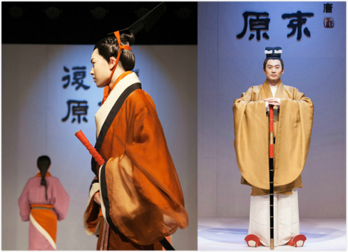 Traditional Chinese hanfu exhibition of tang dynasty and warring states period by 装束与乐舞