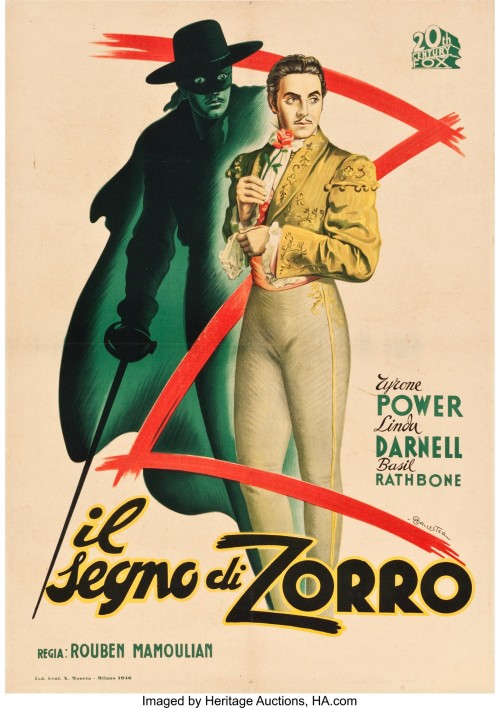 Vintage Poster - Il Segmo Di Zorro (The Mark Of Zorro) (Italian)