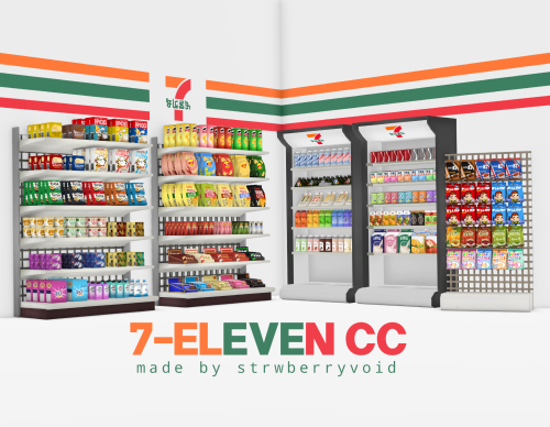 Introducing My First Ever Cc ! 24 Items With Many Swatches For Decorating A 7-eleven. Based On Some Japanese