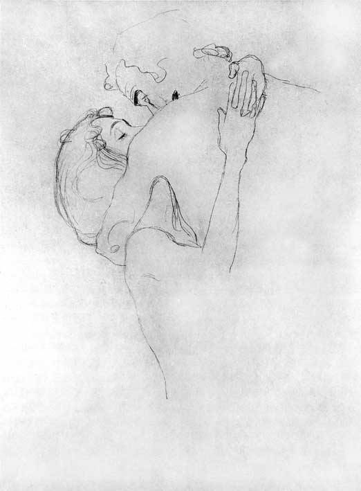 iamjapanese:  Gustav Klimt （Austrian, 1862-1918） Upper portion of two lovers