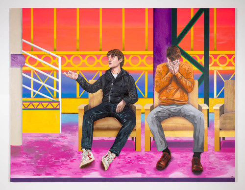 my-kelde:  Hernan Bas. Ambush Television, 2022.acrylic on linen