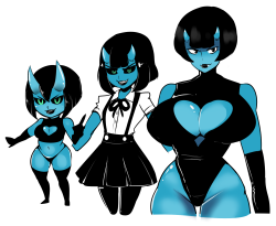 dwps: Sadie isn’t getting redisigned every time I draw her, she just has three distinct forms: imp, highschooler, and god &lt;3 &lt;3 &lt;3