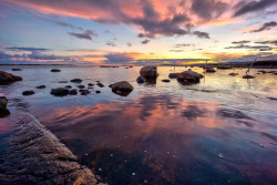 photosofnorwaycom:  Sunset reflections by Bent Velling This shot is from my first try with my new Sony 10-18mm. Always been impressed with the IQ from my Sony nex-7 and with this lens it really shines. Had to cross a field of cows to get here. It turned