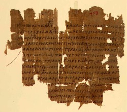 worldhistoryfacts:  Fragment of the Iliad dating from Rome during the second or third century CE.