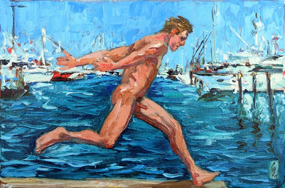 enchantemoimerlin:    Sergey Sovkov    “On the Pier” - 2017 oil canvas 20x30
