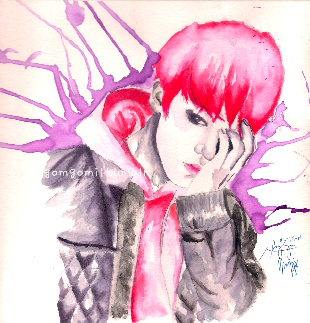 gomgomi:  [Teen Top: High Kick in Watercolor]CAP, Niel and Changjo colored by me;Chunji,