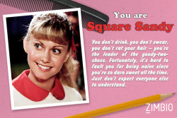  @AnnaBanks: I took the &lsquo;Which Grease Character Are You?&rsquo; quiz and I got this result. Not surprised. 