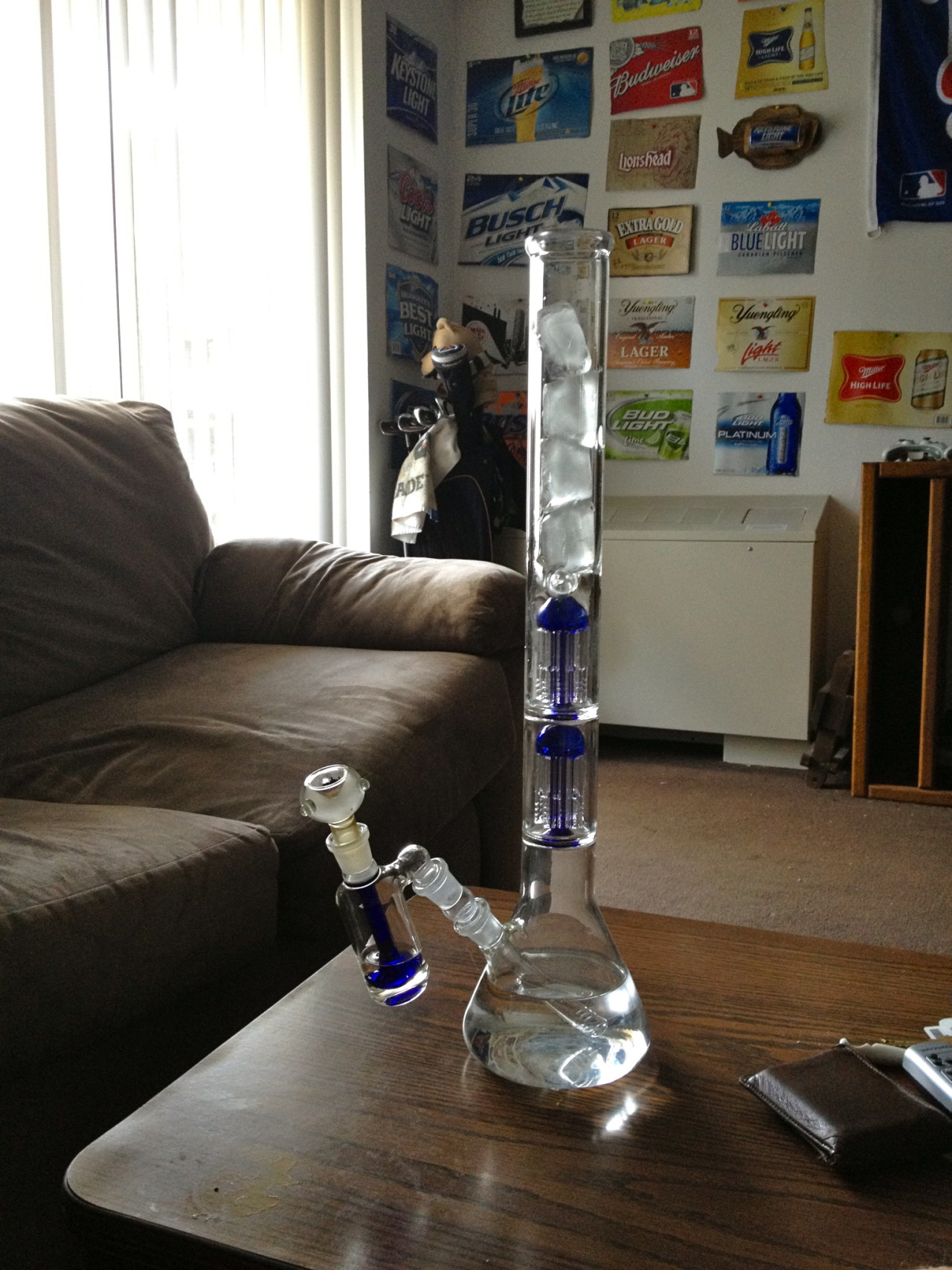 weedporndaily:  Little bro sent me a pic of his new glass. Can’t wait to chill