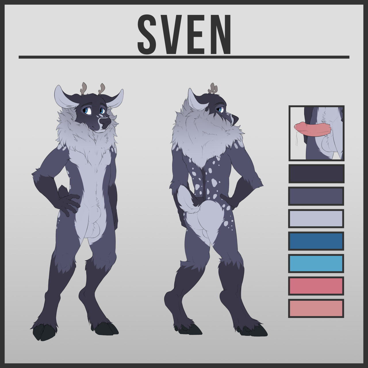 notsafeforhoofs:  I finally got around to finishing up a full ref for my deer fursoner