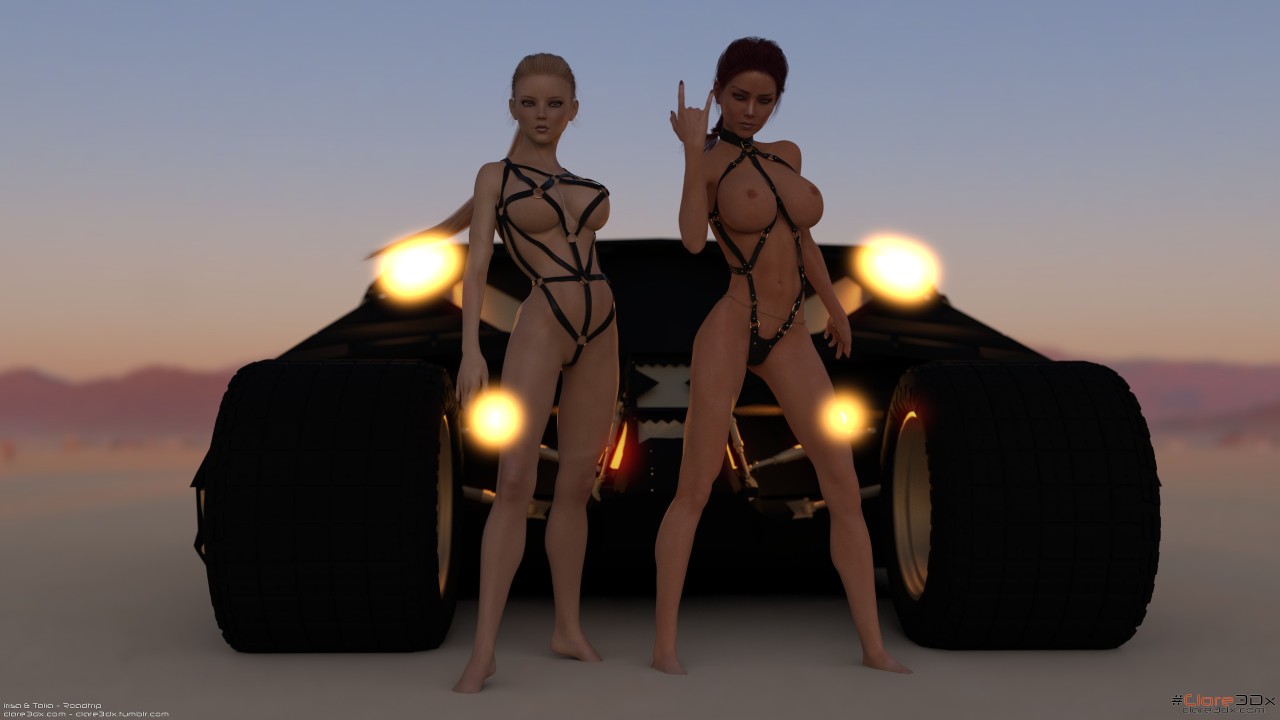 Post 488: Irisa &amp; Talia - Roadtrip  Yes, I added Clare to the scene as well,