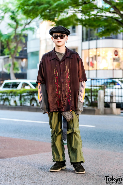 tokyo-fashion:  Japanese teens Rion, Shunki, Towy, and Beni on the street in Harajuku wearing vintage fashion along with items from Undercover, BlackMeans, John Lawrence Sullivan, Gogosing, Chrome Hearts, Sprout 2nd, and Bubbles Harajuku. Full Looks