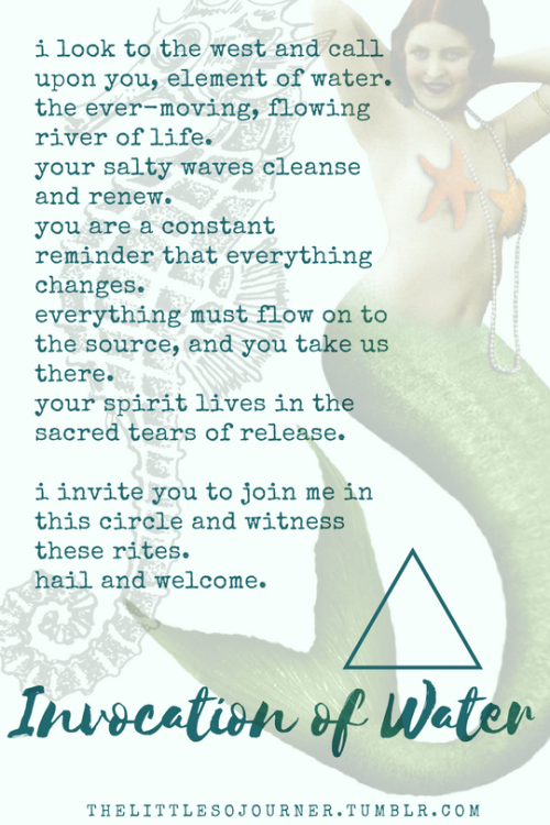 My personal invocation to the element of waterInvocation + graphic by me.