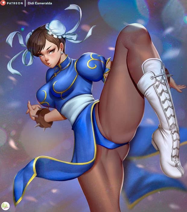 didiesmeralda:  ⭐Chun-Li | Street Fighter   NSFW Versions Lingerie | Nude on my