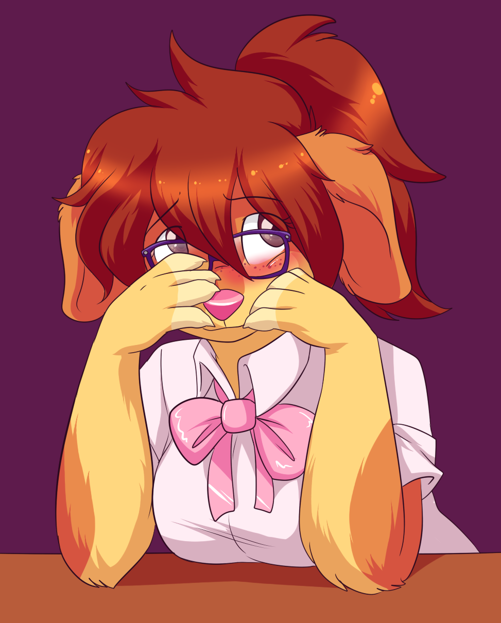 fizzy-dog:Blush blush Cute blushie doggo~ &lt;3