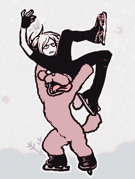 sawtsuki:MAKKACHIN!!! on ICE