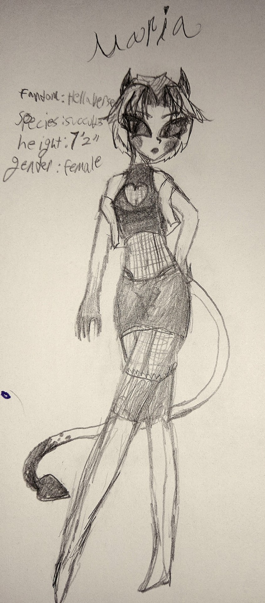 My Hellaverse Oc. Maria Is A Succubus Who Secretly Hates Lustful Desires, Being Asexual. She Keeps It