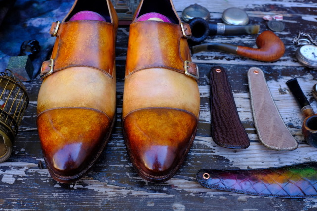 Alexander Nurulaeff in exclusive for Carmina Shoemaker #Ad Limen#Carmina#Alexander Nurulaeff #Dandy Shoe Care #Patina#limited edition#unique#rare shoes#Nikolai Romanoff#medal#watches #bespoke shoe horn #smoker#double monks#dm