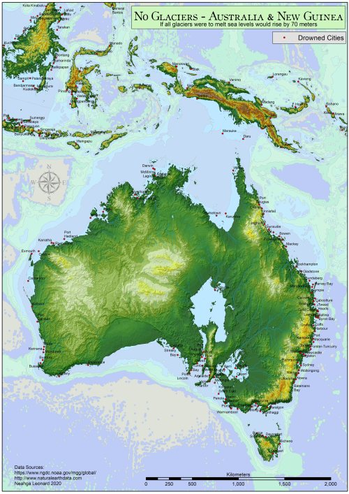 mapsontheweb:  Australia if all the glaciers
