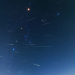 herenowdeepinsideigo:Meteors Strike Through Orion   