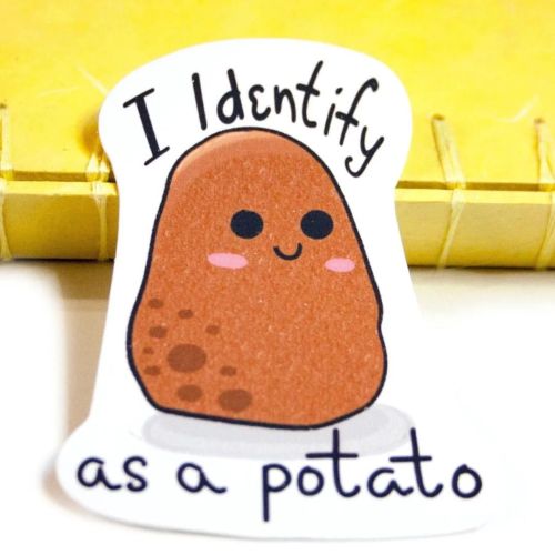 Excited to share the latest addition to my #etsy shop: I identify as a potato sticker, cute die cut 