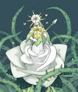 emlan:Saw some fanart where the snakes looked a bit like thorny vines, so here’s an Alraune!Gwyndolin 🌼