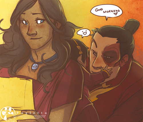 zutara-is-the-shit: pugletto: My intention: To create a Zutara fanart that puddles you.Are you puddl