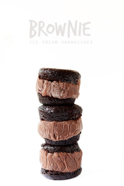 veganfoody:  Brownie Ice Cream Sandwiches