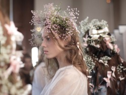 lesliaisonsdemarieantoinette:Backstage Rodarte ss 2018 Paris Fashion Week. Photo, Kelly Taubi