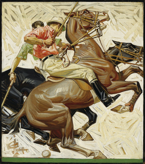 J.C. LEYENDECKERPolo Players On HorsebackOil on Canvas23.5″ x 20.75″