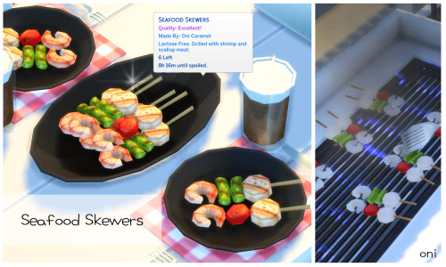  March 2022 Recipe_Seafood Skewers※Need Recipe Pack Mod Latest Version (22.03.05 version)※[Recipe 