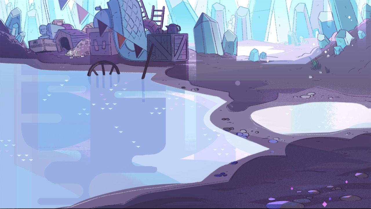 A selection of Backgrounds from the Steven Universe episode: Secret Team Art Direction: Elle